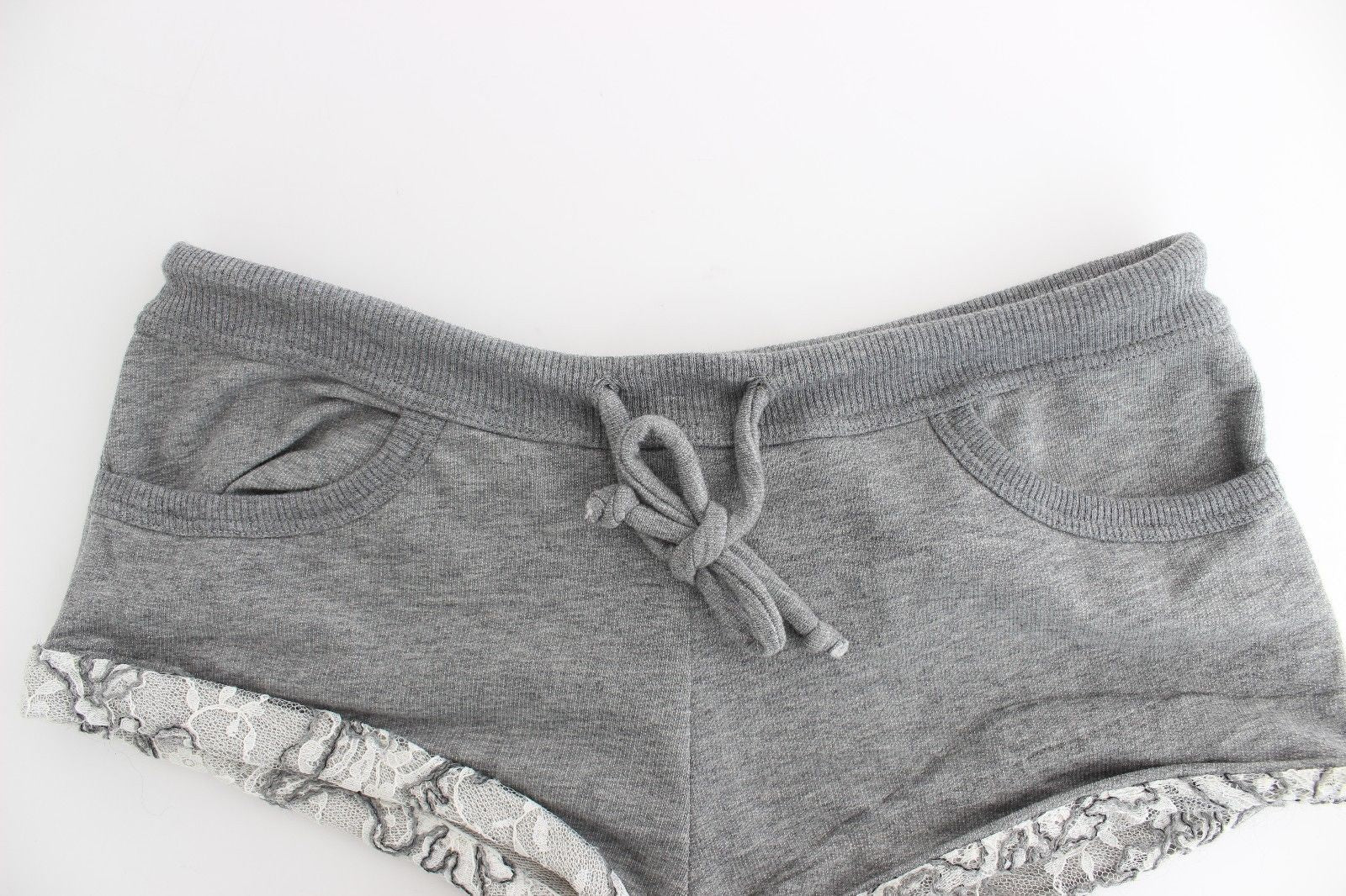 Ermanno Scervino Lingerie Gray Mini Shorts Sleepwear Hotpants $249.00 Ermanno Scervino Luzworld