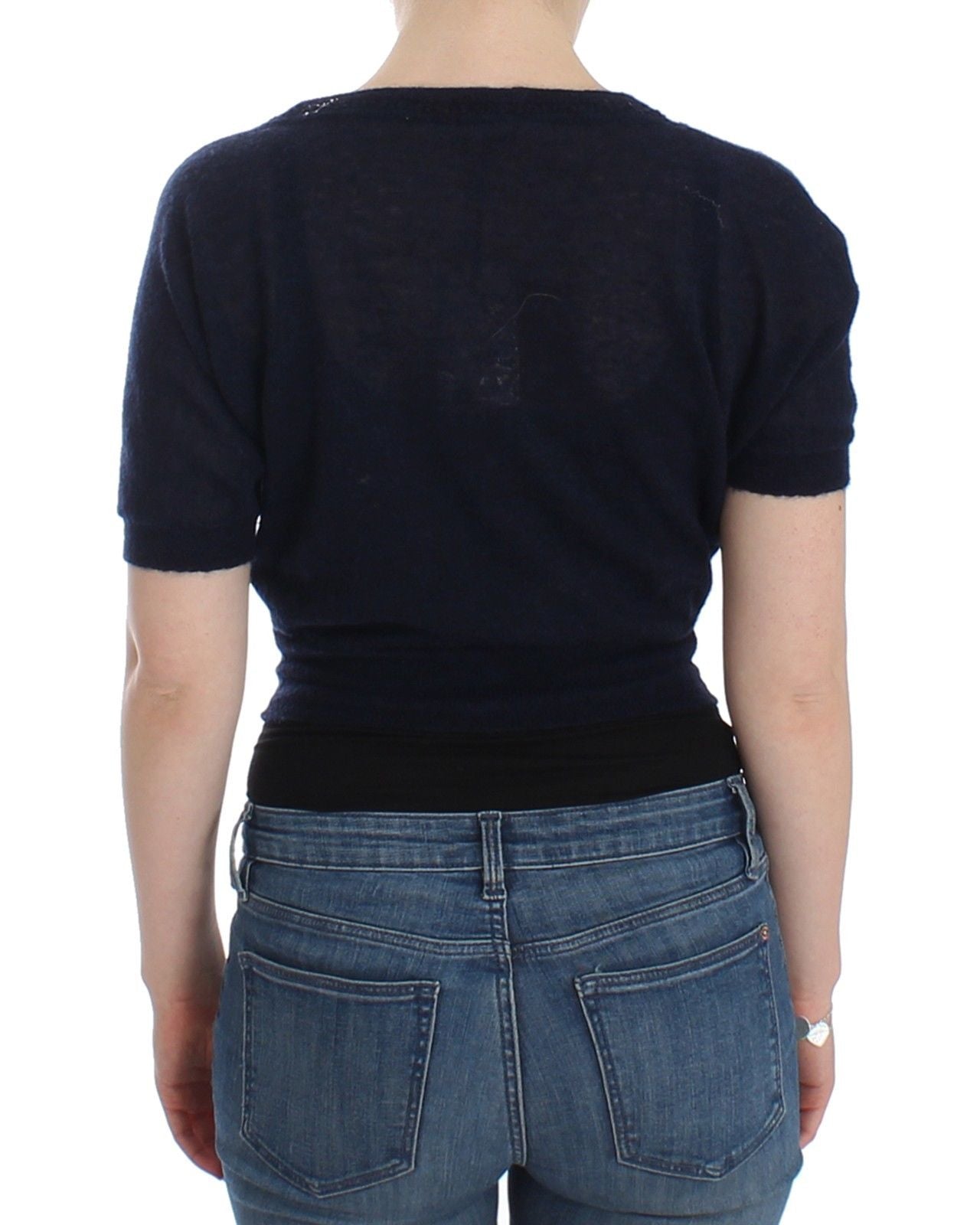 Ermanno Scervino Knit Blue Wool Sweater Cardigan $503.00 Ermanno Scervino Luzworld