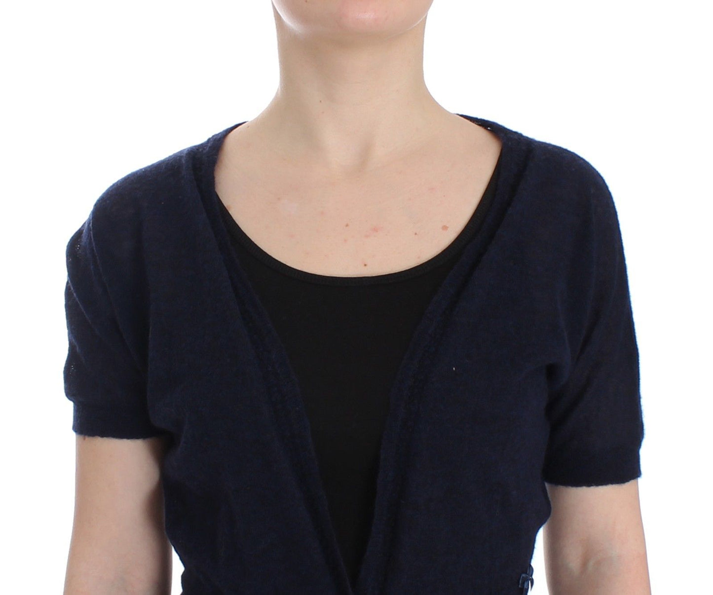 Ermanno Scervino Knit Blue Wool Sweater Cardigan $503.00 Ermanno Scervino Luzworld