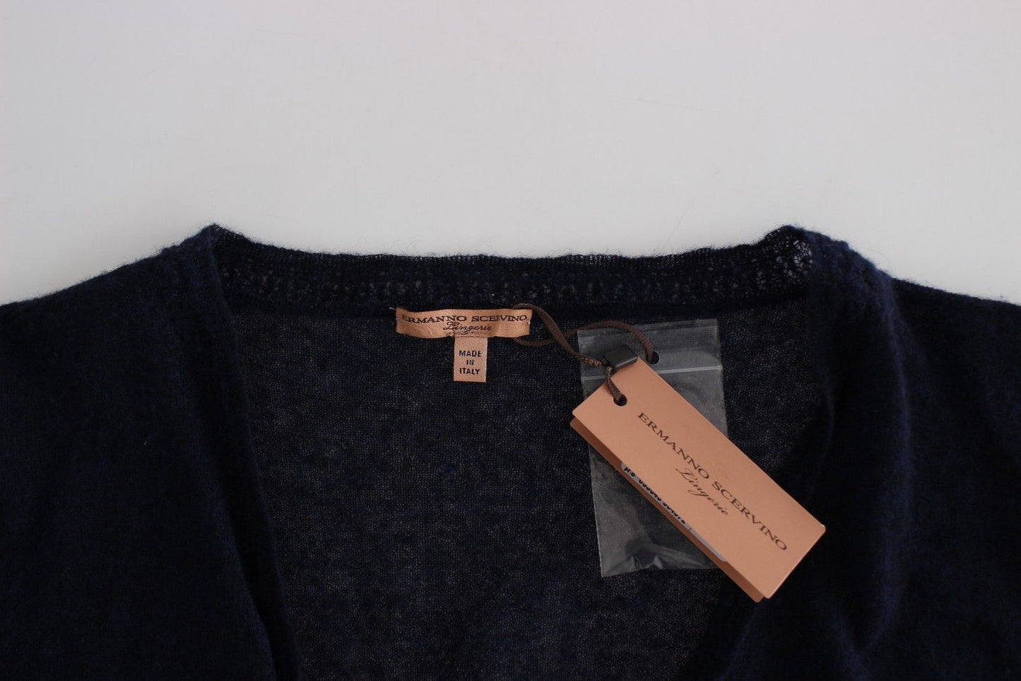 Ermanno Scervino Knit Blue Wool Sweater Cardigan $503.00 Ermanno Scervino Luzworld