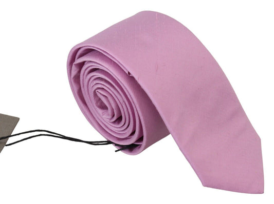 Daniele Alessandrini Pink Classic Men Necktie Accessory Silk Tie $219.00 Daniele Alessandrini Luzworld