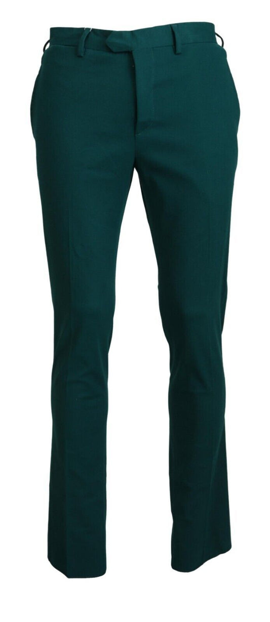 BENCIVENGA Green Straight Fit Men Formal Trousers Pants $272.00 BENCIVENGA Luzworld