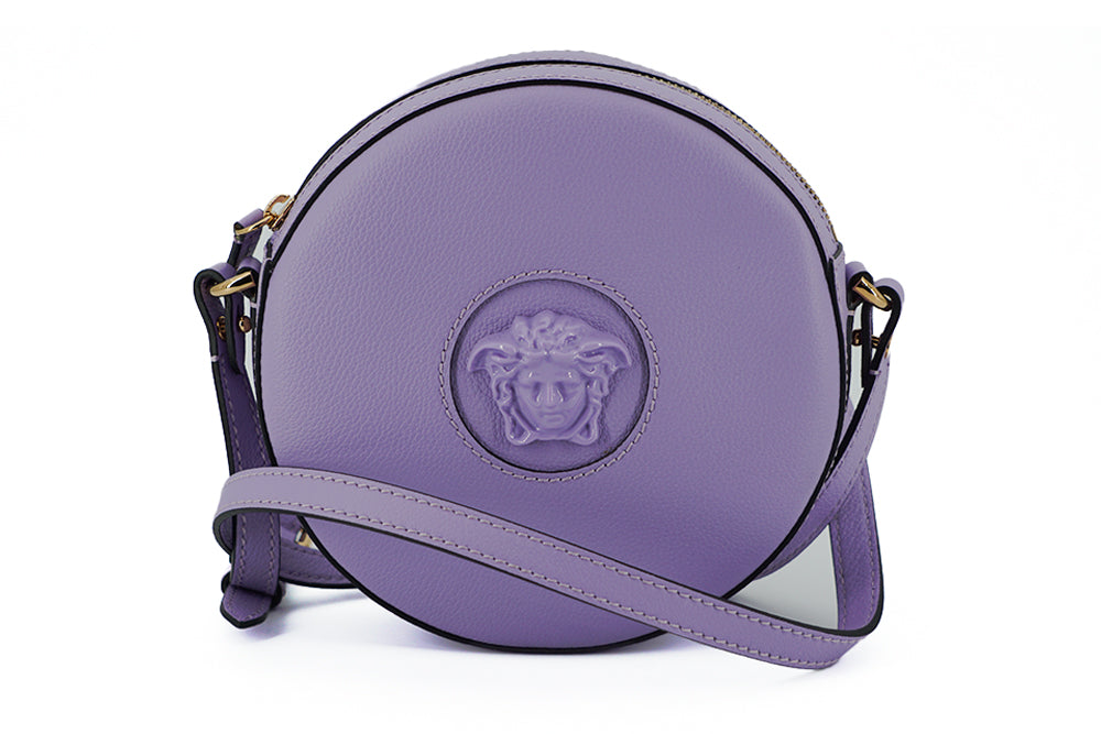 Versace Elegant Purple Round Shoulder Bag $2008.00 Versace Luzworld