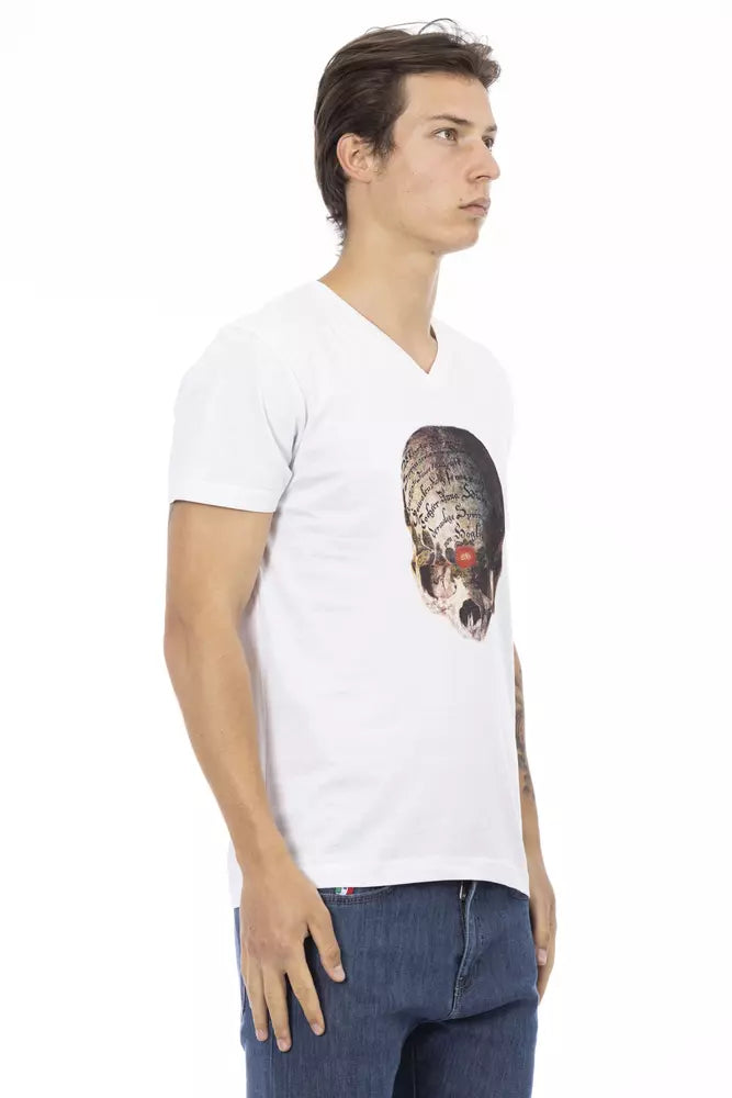 Trussardi Action White Cotton Men's T-Shirt $130.00 Trussardi Action Luzworld