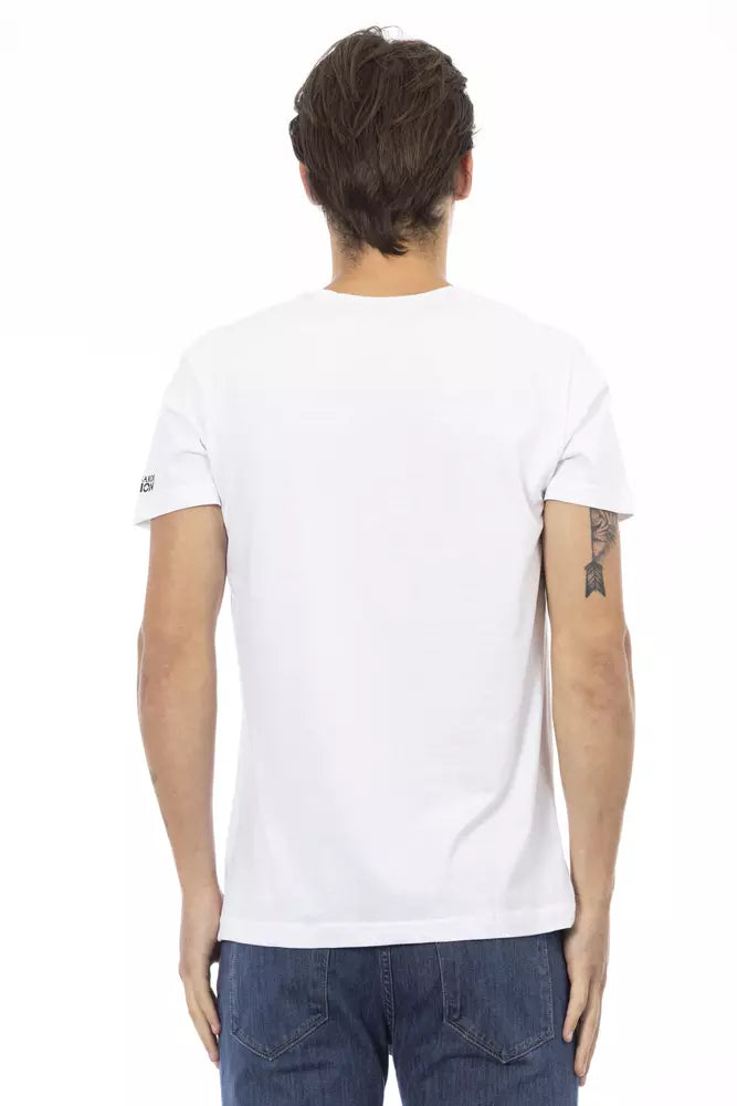 Trussardi Action White Cotton Men's T-Shirt $130.00 Trussardi Action Luzworld