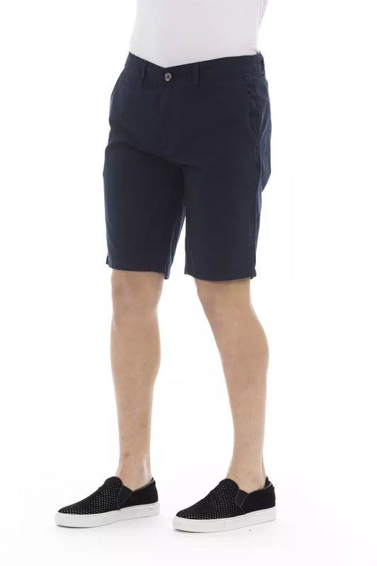 Baldinini Trend Blue Cotton Men's Bermuda Short $221.00 Baldinini Trend Luzworld