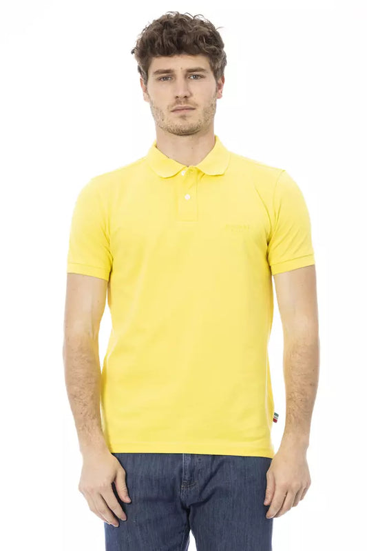 Baldinini Trend Yellow Cotton Men Polo Shirt $177.00 Baldinini Trend Luzworld