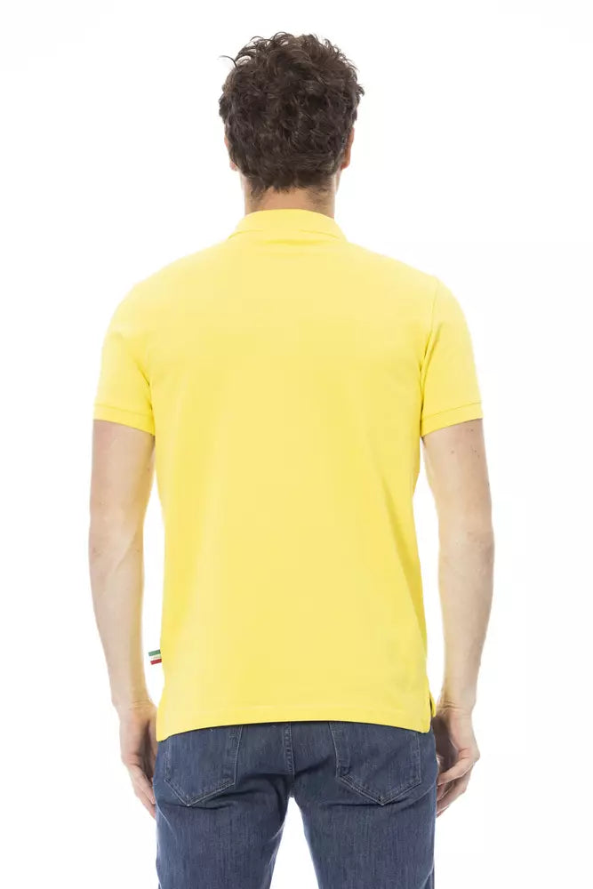 Baldinini Trend Yellow Cotton Men Polo Shirt $177.00 Baldinini Trend Luzworld