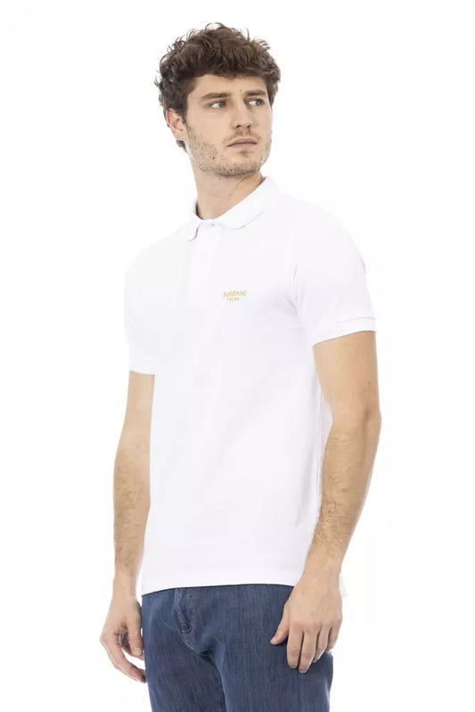 Baldinini Trend White Cotton Men Polo Shirt $177.00 Baldinini Trend Luzworld