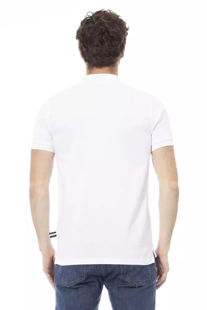 Baldinini Trend White Cotton Men Polo Shirt $177.00 Baldinini Trend Luzworld