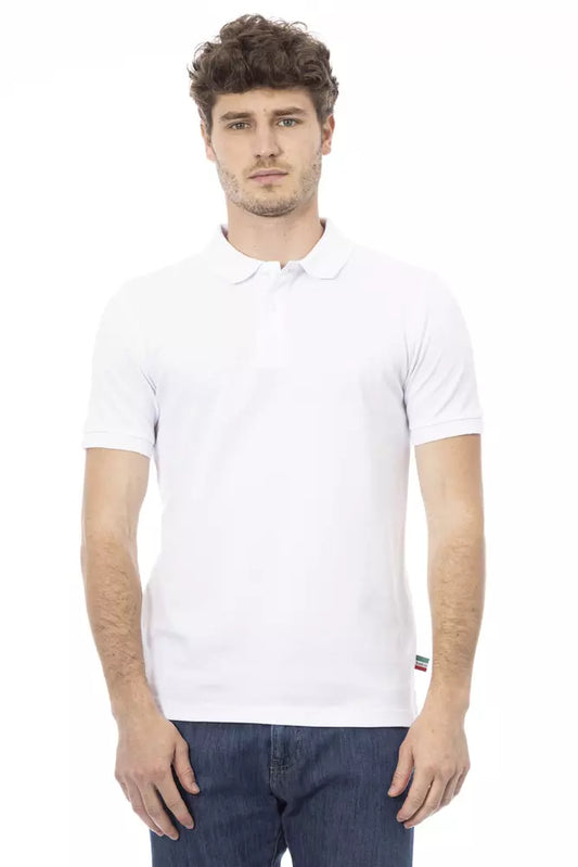 Baldinini Trend White Cotton Men Polo Shirt $177.00 Baldinini Trend Luzworld