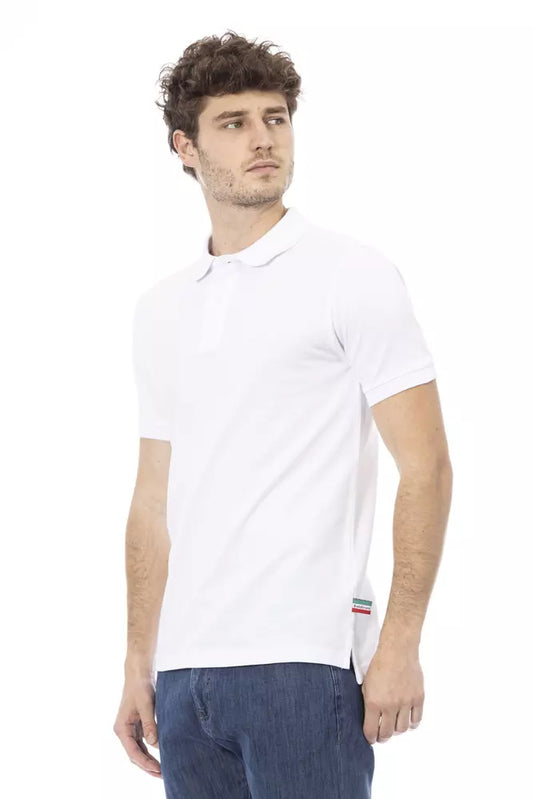 Baldinini Trend White Cotton Men Polo Shirt $177.00 Baldinini Trend Luzworld