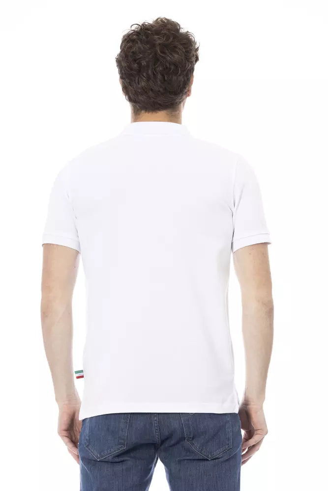 Baldinini Trend White Cotton Men Polo Shirt $177.00 Baldinini Trend Luzworld