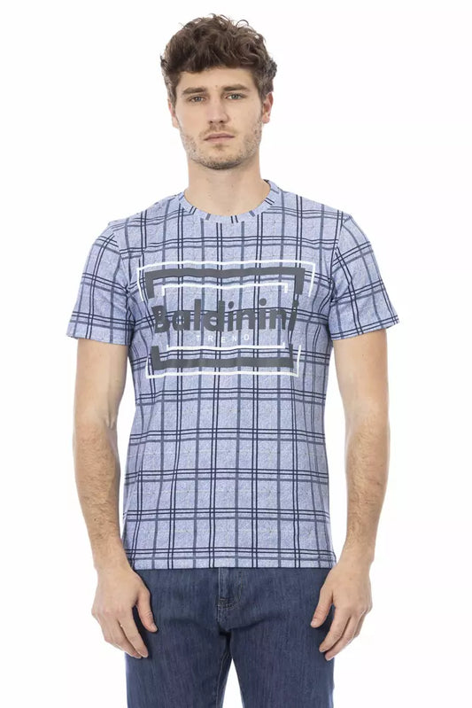 Baldinini Trend Light Blue Cotton Men T-Shirt $163.00 Baldinini Trend Luzworld
