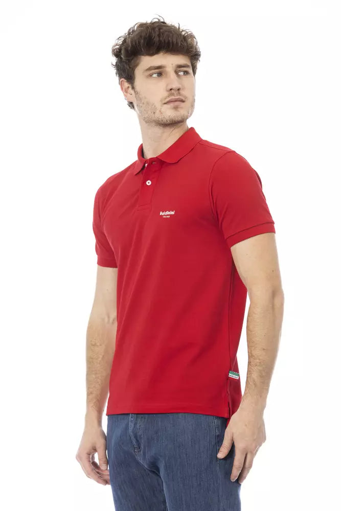 Baldinini Trend Red Cotton Men Polo Shirt $188.00 Baldinini Trend Luzworld