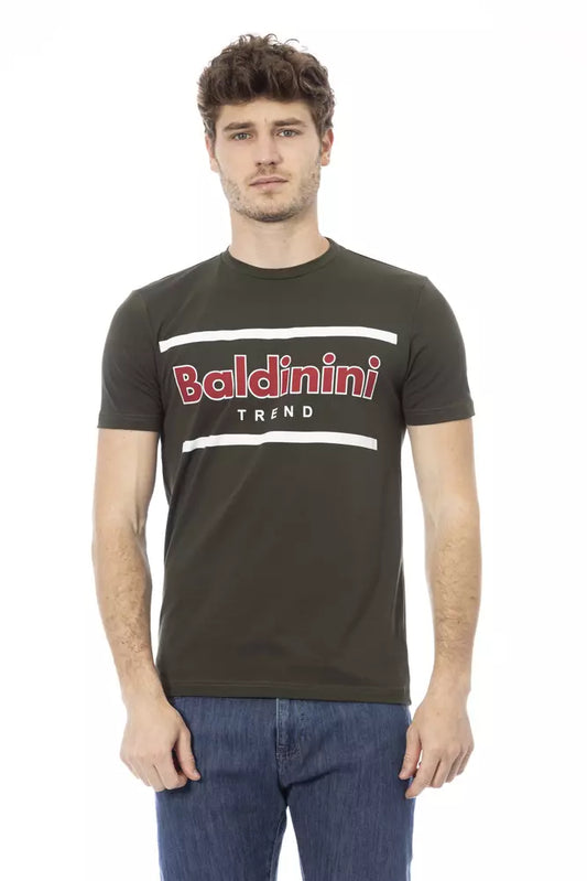 Baldinini Trend Green Cotton Men T-Shirt $163.00 Baldinini Trend Luzworld