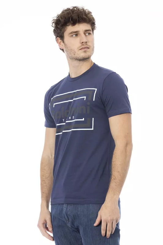 Baldinini Trend Blue Cotton Men T-Shirt $163.00 Baldinini Trend Luzworld