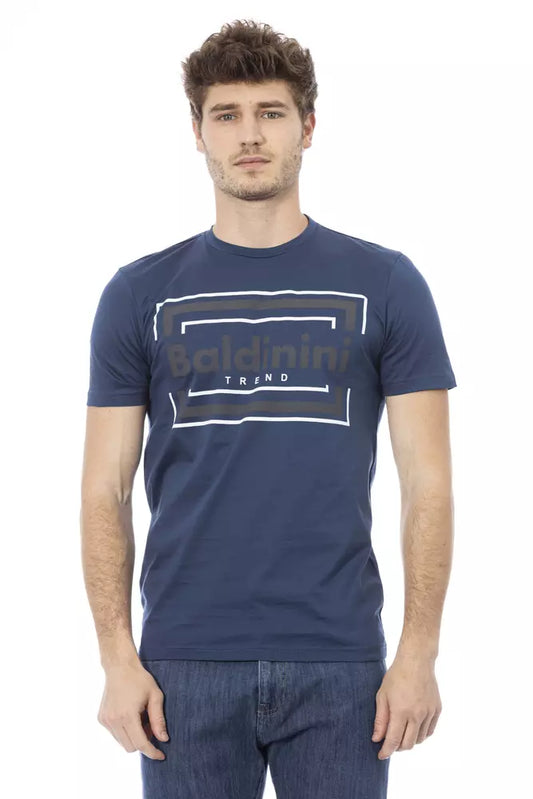 Baldinini Trend Blue Cotton Men T-Shirt $163.00 Baldinini Trend Luzworld