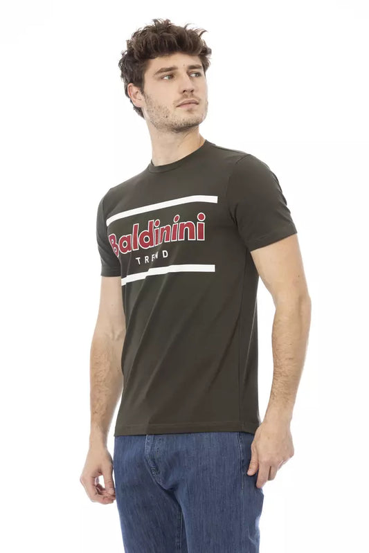 Baldinini Trend Green Cotton Men T-Shirt $163.00 Baldinini Trend Luzworld