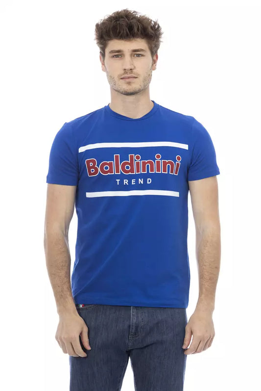 Baldinini Trend Blue Cotton Men T-Shirt $163.00 Baldinini Trend Luzworld