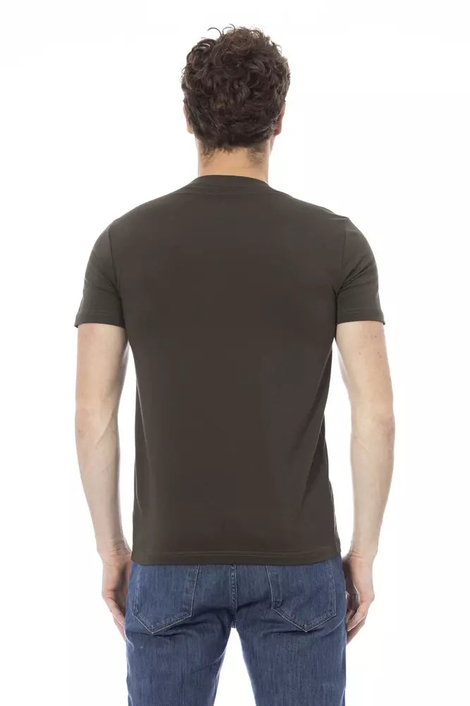 Baldinini Trend Green Cotton Men T-Shirt $163.00 Baldinini Trend Luzworld