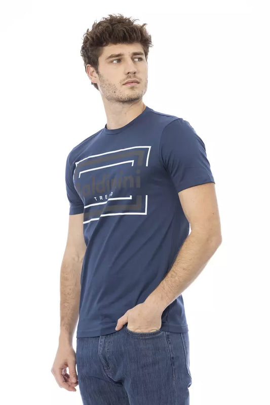 Baldinini Trend Blue Cotton Men T-Shirt $163.00 Baldinini Trend Luzworld