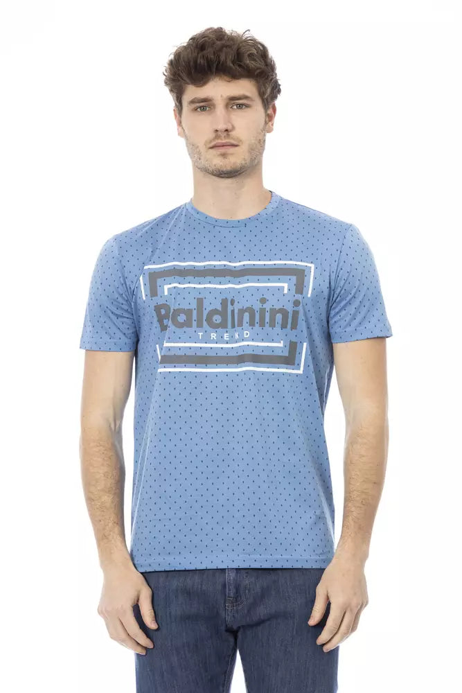 Baldinini Trend Light Blue Cotton Men T-Shirt $163.00 Baldinini Trend Luzworld