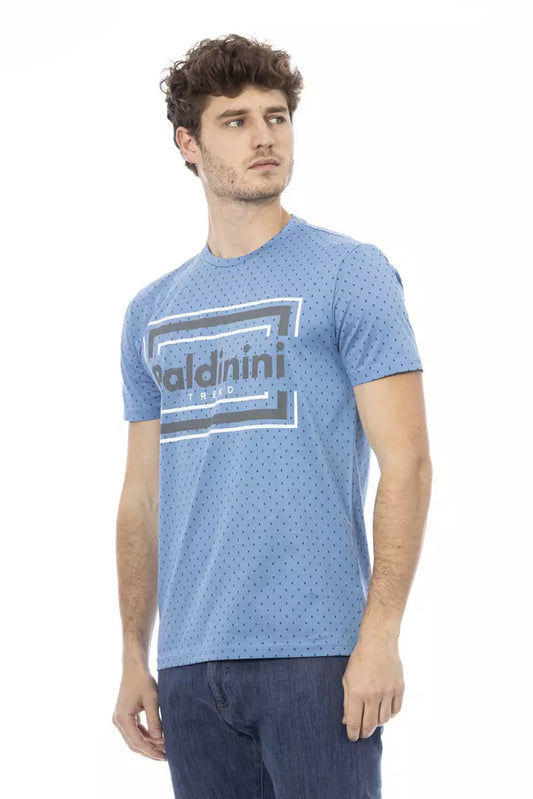 Baldinini Trend Light Blue Cotton Men T-Shirt $163.00 Baldinini Trend Luzworld