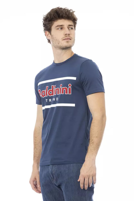 Baldinini Trend Blue Cotton Men T-Shirt $163.00 Baldinini Trend Luzworld