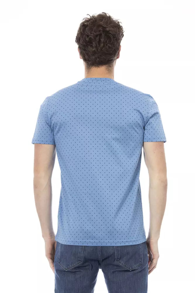 Baldinini Trend Light Blue Cotton Men T-Shirt $163.00 Baldinini Trend Luzworld