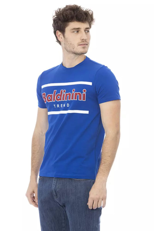 Baldinini Trend Blue Cotton Men T-Shirt $163.00 Baldinini Trend Luzworld