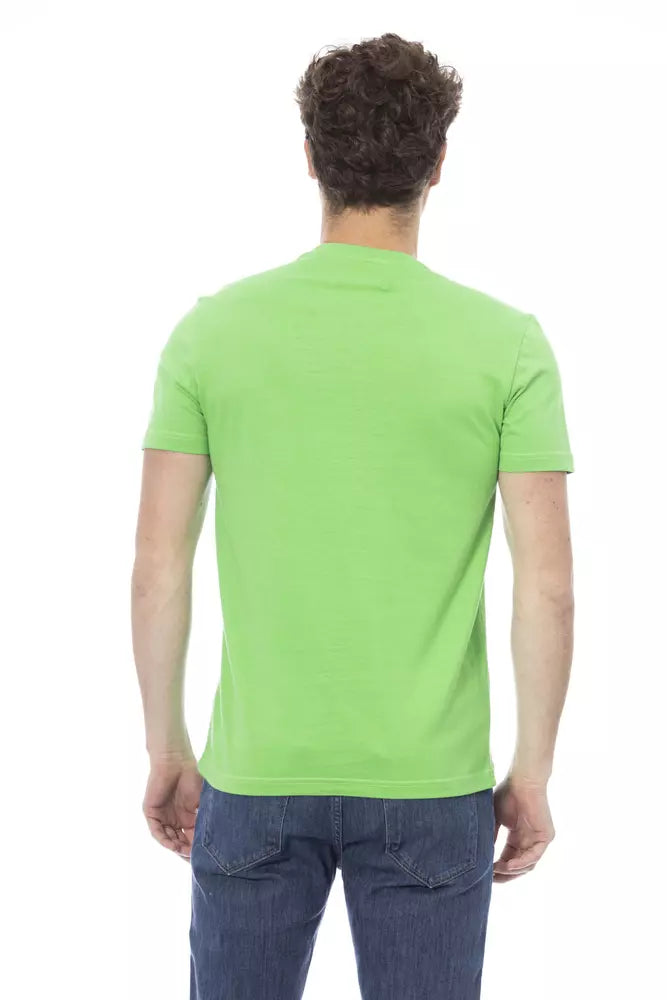 Baldinini Trend Green Cotton Men T-Shirt $163.00 Baldinini Trend Luzworld