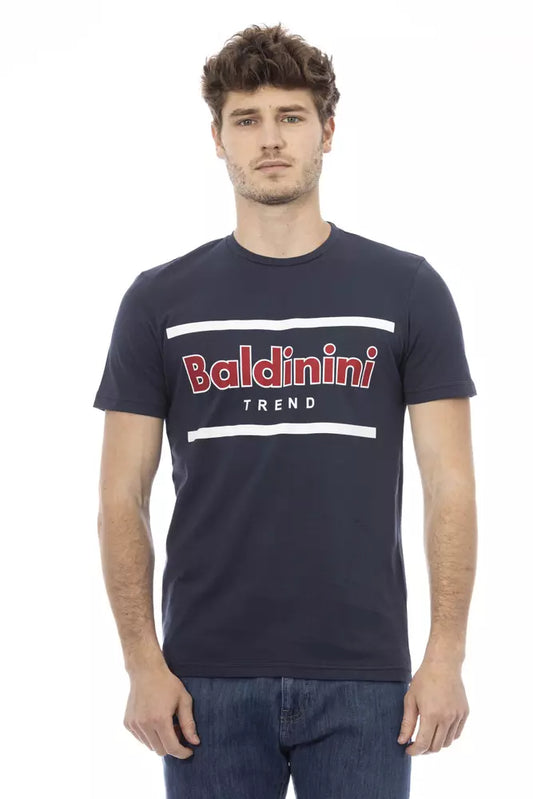Baldinini Trend Blue Cotton Men T-Shirt $163.00 Baldinini Trend Luzworld
