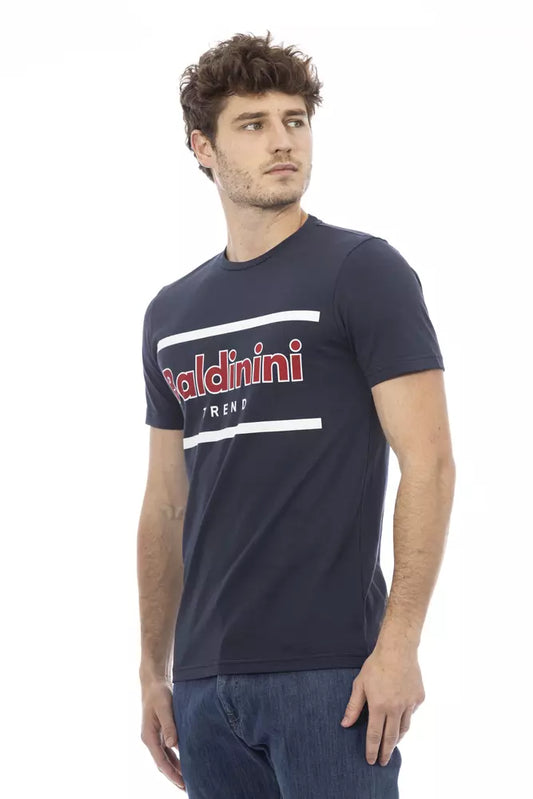 Baldinini Trend Blue Cotton Men T-Shirt $163.00 Baldinini Trend Luzworld