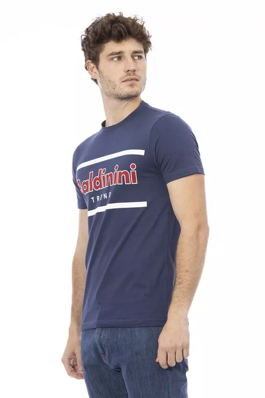 Baldinini Trend Blue Cotton Men T-Shirt $163.00 Baldinini Trend Luzworld