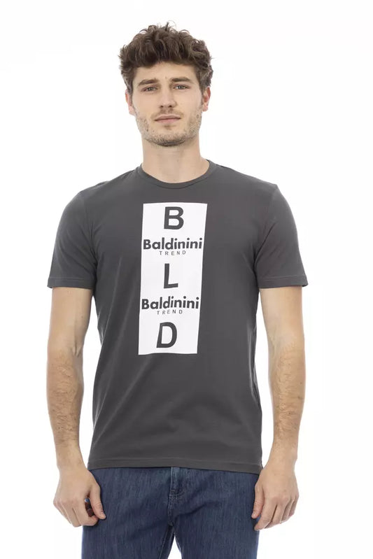 Baldinini Trend Gray Cotton Men T-Shirt $163.00 Baldinini Trend Luzworld