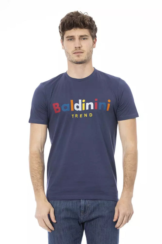 Baldinini Trend Blue Cotton Men T-Shirt $163.00 Baldinini Trend Luzworld