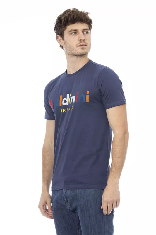 Baldinini Trend Blue Cotton Men T-Shirt $163.00 Baldinini Trend Luzworld