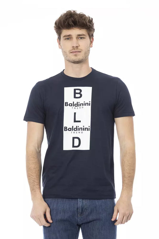 Baldinini Trend Blue Cotton Men T-Shirt $163.00 Baldinini Trend Luzworld