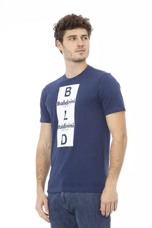 Baldinini Trend Blue Cotton Men T-Shirt $163.00 Baldinini Trend Luzworld