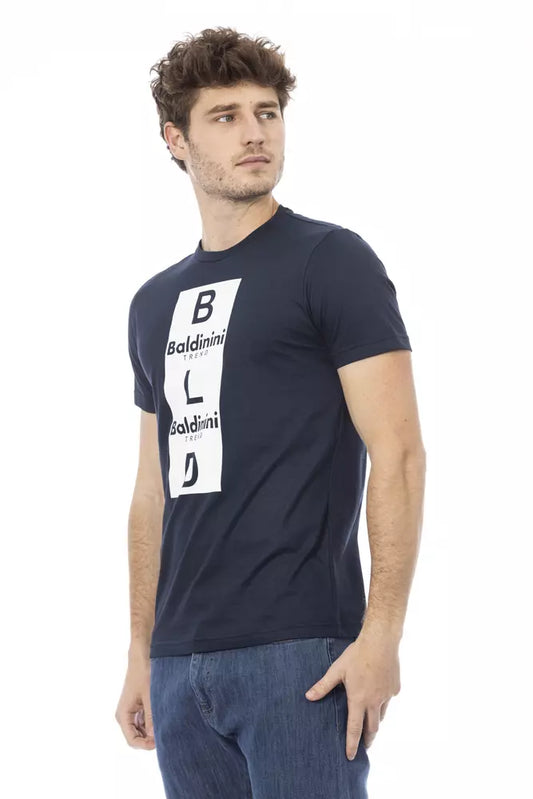 Baldinini Trend Blue Cotton Men T-Shirt $163.00 Baldinini Trend Luzworld
