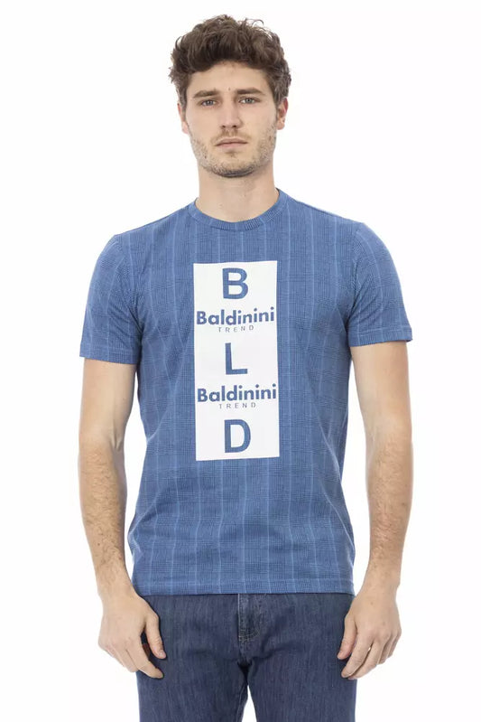 Baldinini Trend Light Blue Cotton Men T-Shirt $163.00 Baldinini Trend Luzworld