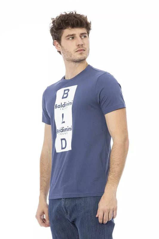Baldinini Trend Blue Cotton Men T-Shirt $163.00 Baldinini Trend Luzworld