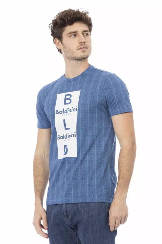 Baldinini Trend Light Blue Cotton Men T-Shirt $163.00 Baldinini Trend Luzworld