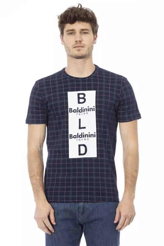 Baldinini Trend Blue Cotton Men T-Shirt $163.00 Baldinini Trend Luzworld