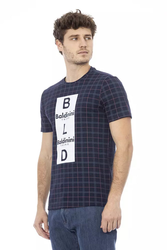 Baldinini Trend Blue Cotton Men T-Shirt $163.00 Baldinini Trend Luzworld