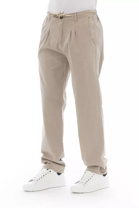 Baldinini Trend Beige Cotton Men Chino Pants $487.00 Baldinini Trend Luzworld