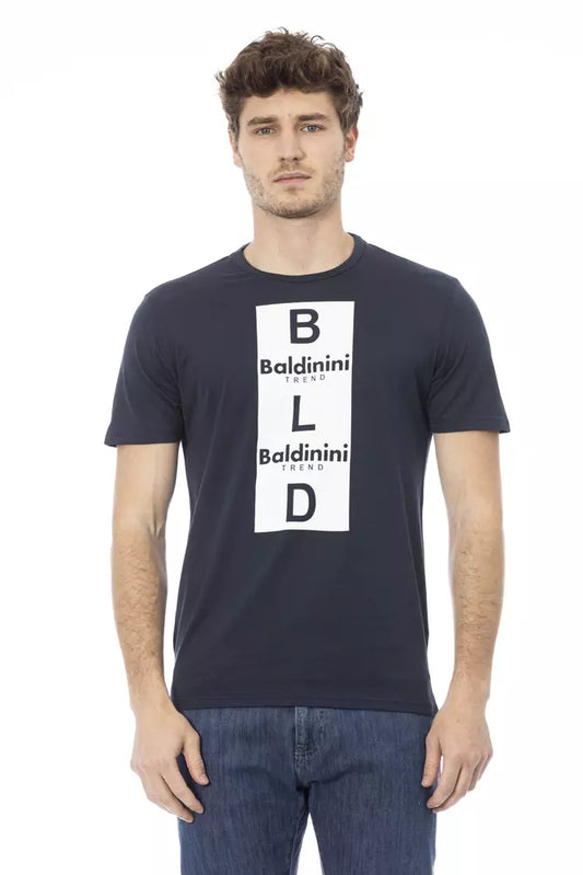 Baldinini Trend Blue Cotton Men T-Shirt $163.00 Baldinini Trend Luzworld