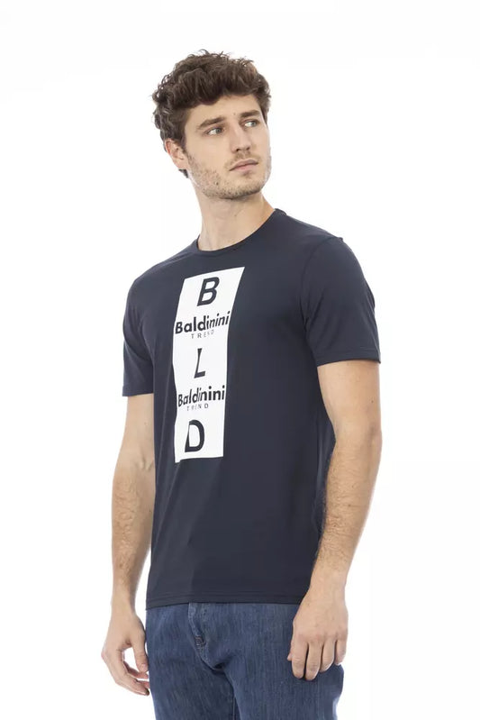 Baldinini Trend Blue Cotton Men T-Shirt $163.00 Baldinini Trend Luzworld
