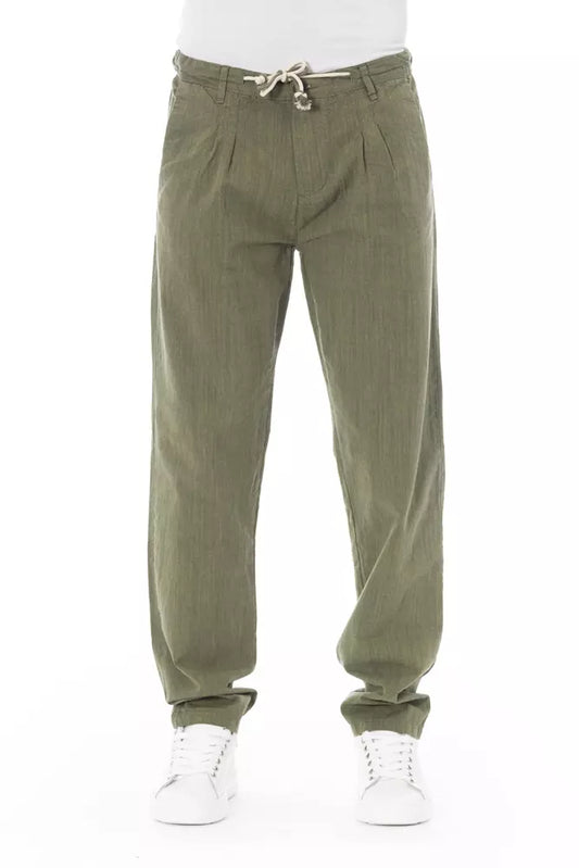Baldinini Trend Army Cotton Men Chino Trousers $487.00 Baldinini Trend Luzworld